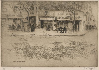 Cafe du Rond Point by Lester George Hornby