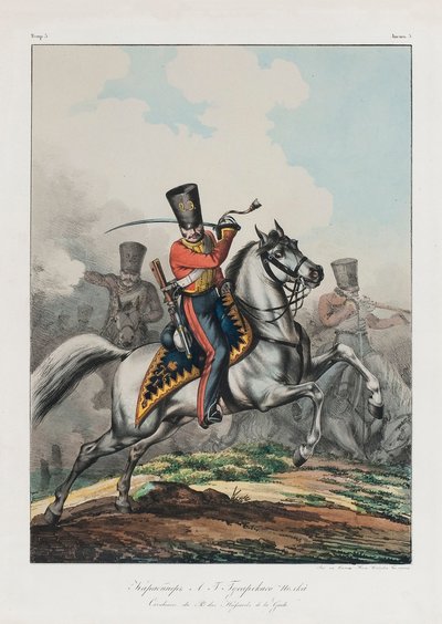 Carabinier of Hussar Regiment by Lev Alexandrovich Belousov