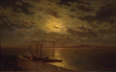 Moonlit Night, 1870s by Lev Lyvovich Kamenev