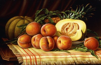 Melons, Peaches and Pineapple by Levi Wells Prentice