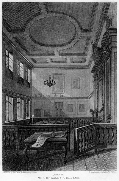Interior of the Heralds College, London by Lewis