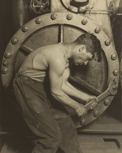 Mechanic and Steam Pump by Lewis W. Hine