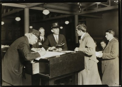 A Close-Up at Ellis Island by Lewis Wickes Hine