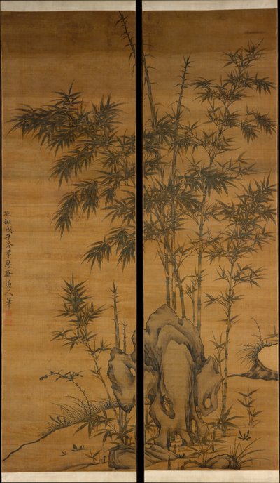 Bamboo and Rocks by Li Kan