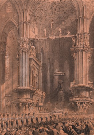 Te Deum in Cathedral of Milan, Lombardy by Unbekannt Unbekannt