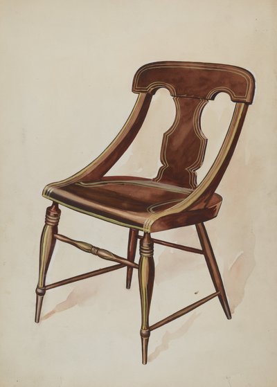 Chair painted, c. 1937 by Lillian Causey