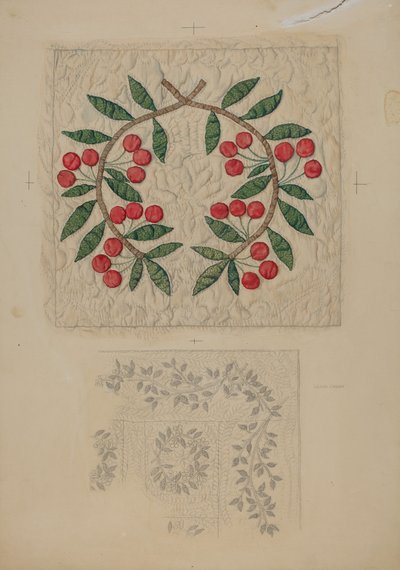 Quilt, applique by Lillian Causey