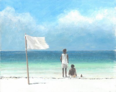 Boys on Beach, Kenya by Lincoln Seligman