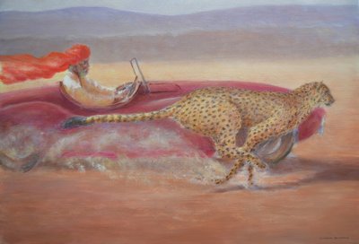 Cheetah versus Jaguar by Lincoln Seligman