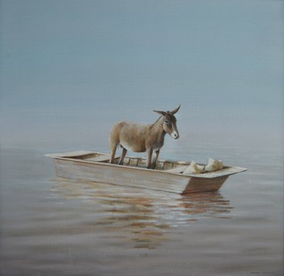 Donkey on the River by Lincoln Seligman