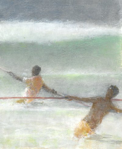Fishermen Hauling Nets by Lincoln Seligman