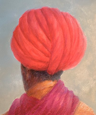 Red Turban Yellow Jacket by Lincoln Seligman