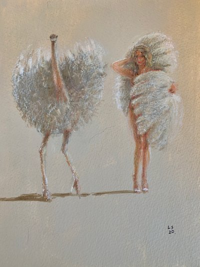 White Ostrich Ballet by Lincoln Seligman