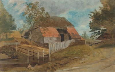 Old Barn, ca. 1855 by Lionel Constable