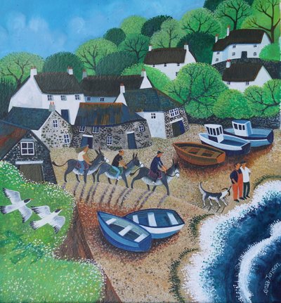 Cadgwith Harbour by Lisa Graa Jensen