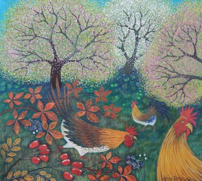 Easter Hens by Lisa Graa Jensen