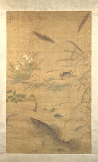 Flowers, fish, and crabs, mid-16th century by Liu Jie