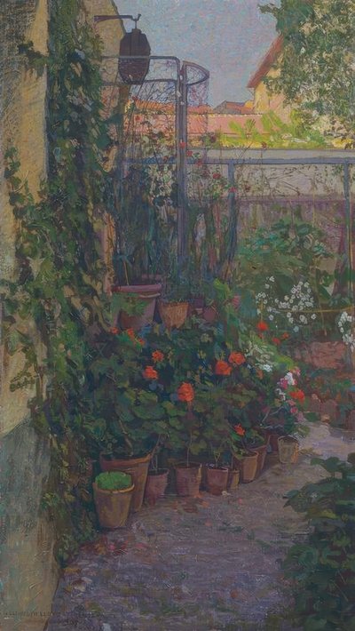 The Triptych or the Blooming Garden by Llewelyn Lloyd