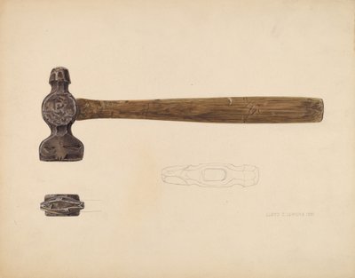 Fish Marker, 1937 by Lloyd Charles Lemcke