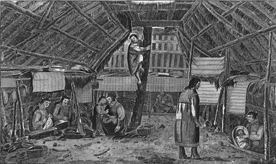 Inside of a House in Oonalashka by Lodge