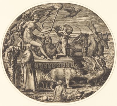Lust by Léon Davent after Luca Penni