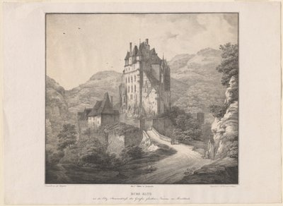 Burg Eltz by Lorenz Ekemann Allesson, after Domenico Quaglio