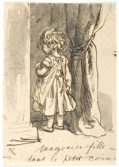 The Naughty Girl in the Corner by Lorenz Frølich