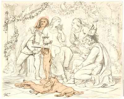 The Court of Love in Narbonne by Lorenz Frølich
