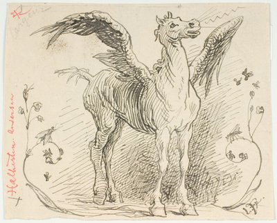 Draft for Helhesten by Lorenz Frølich