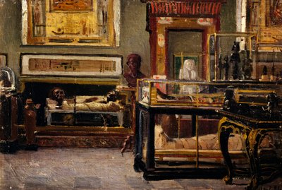 Hall of Egyptian Museum in Turin by Lorenzo Delleani