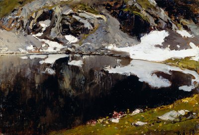 Mucrone Lake, Oropa by Lorenzo Delleani
