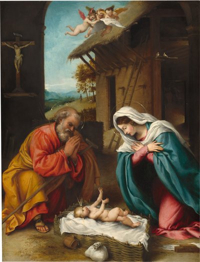 The Nativity by Lorenzo Lotto