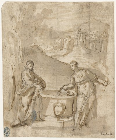 Christ and the Samaritan Woman by Lorenzo Pasinelli