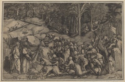 Moses Striking the Rock by Lorenzo de Musi