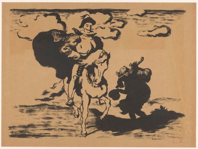 Rider and Beggar by Louis Anquetin
