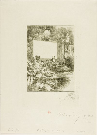 At the Chat Noir by Louis Auguste Lepère