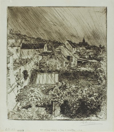 My Studio at Jouy-le-Moutier by Louis Auguste Lepère