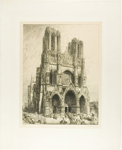 Rheims Cathedral by Louis Auguste Lepère