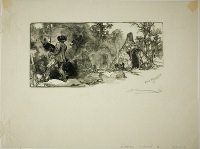 The Charcoal Burners by Louis Auguste Lepère