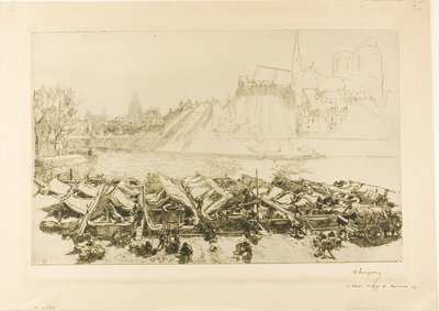 The Large Apple Market by Louis Auguste Lepère