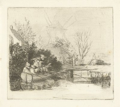 Fishermen by a River by Louis Bernard Coclers