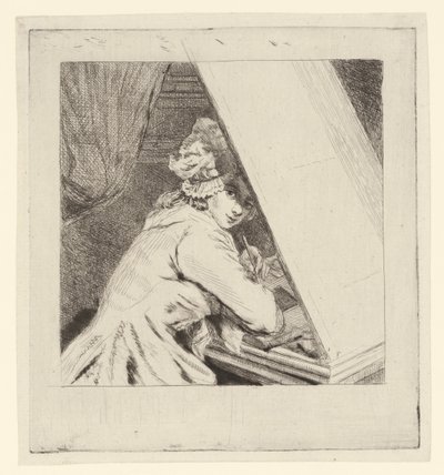 Portrait of Marie-Lambertine Coclers, with Leaf Ornament by Louis Bernard Coclers