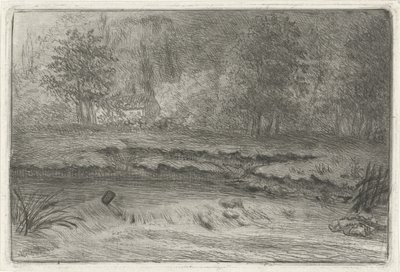 River with Waterfall by Louis Bernard Coclers