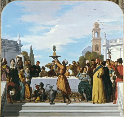 Venetian Style Feast, Centre Panel by Louis Boulanger