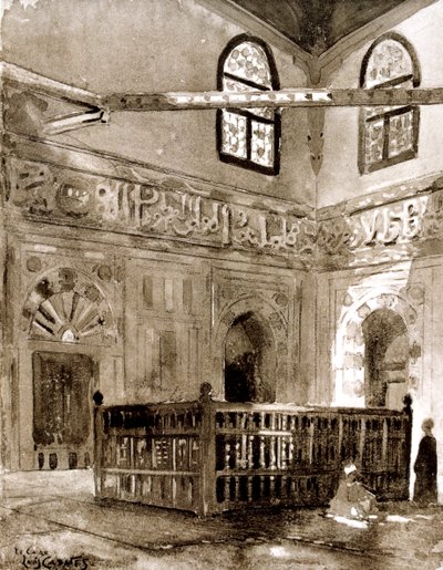 Tomb in a Mosque, Cairo, Egypt by Louis Cabanes