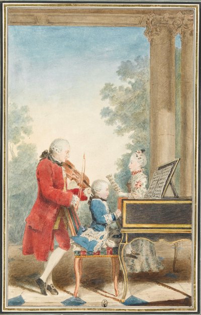 Portrait of Wolfgang Amadeus Mozart by Louis Carrogis Carmontelle
