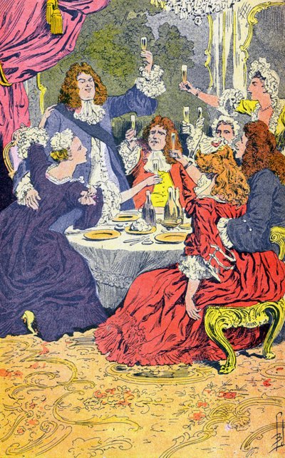 A Regent Dinner, Duke of Orleans by Louis Charles Bombled