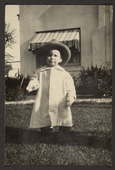 Baby in Large Hat by Louis Fleckenstein
