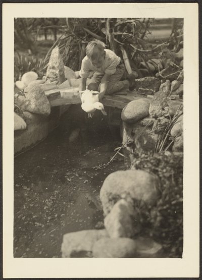 Boy and Duck by Louis Fleckenstein