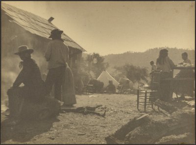 Campsite During Group Mealtime by Louis Fleckenstein